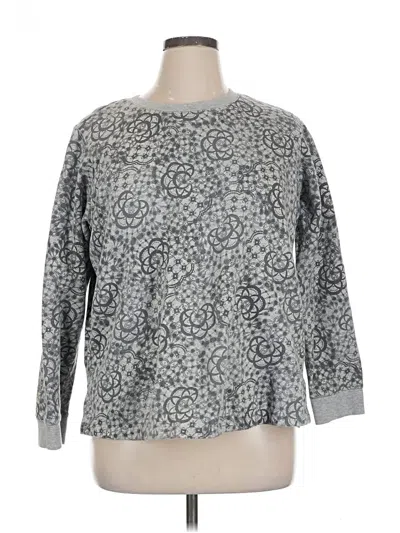 Pre-owned Laura Scott Pullover Sweater In Gray