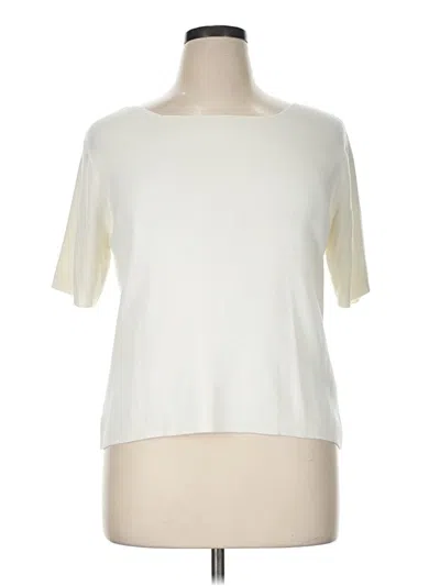 Pre-owned Laura Scott Pullover Sweater In Ivory