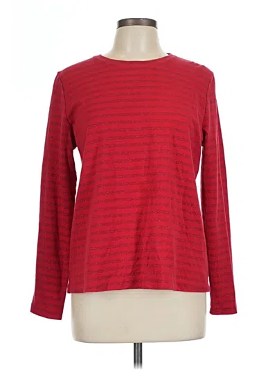 Pre-owned Laura Scott Pullover Sweater In Red