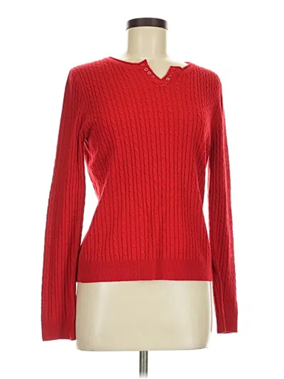 Pre-owned Laura Scott Pullover Sweater In Red