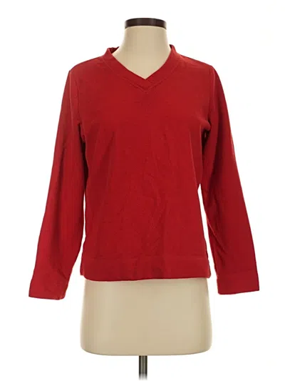 Pre-owned Laura Scott Pullover Sweater In Red