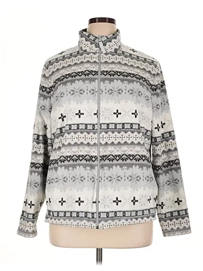 Pre-owned Laura Scott Pullover Sweater In Silver