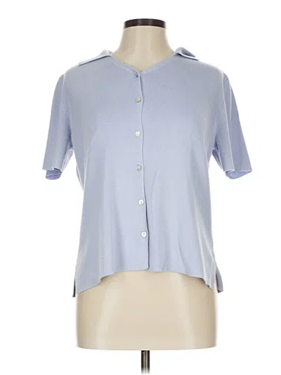 Pre-owned Laura Scott Short Sleeve Blouse In Blue