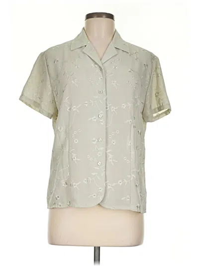 Pre-owned Laura Scott Short Sleeve Blouse In Ivory