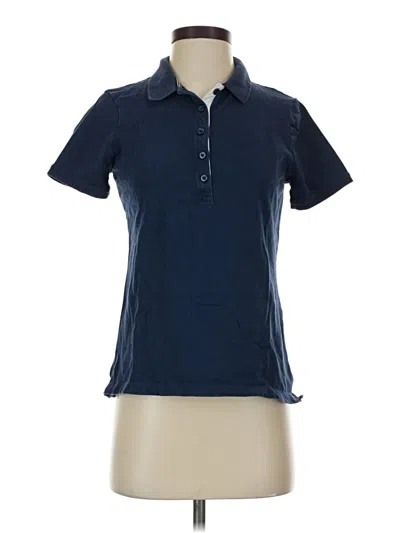 Pre-owned Laura Scott Short Sleeve Polo Shirt In Blue