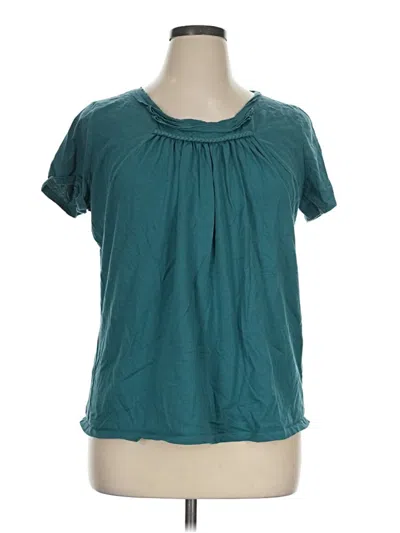 Pre-owned Laura Scott Short Sleeve T-shirt In Teal