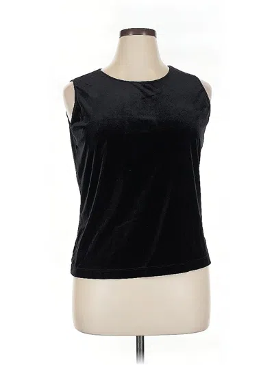Pre-owned Laura Scott Sleeveless Top Black Boatneck Tops