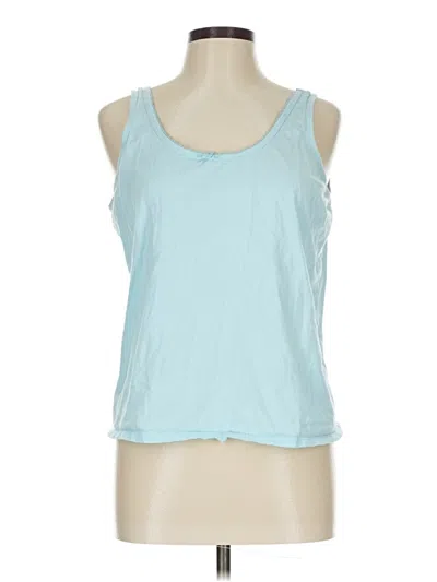 Pre-owned Laura Scott Tank Top Blue Halter Neckline Tops