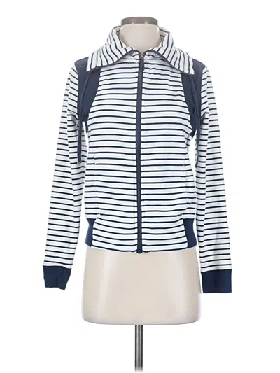 Pre-owned Laura Scott Zip Up Hoodie In Blue