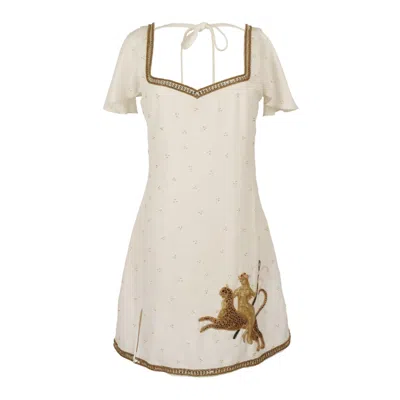 Laura Slings Women's White La Panthère In Brown