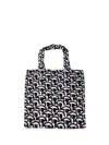 Laura Urbinati Blue Printed Tote In Blue