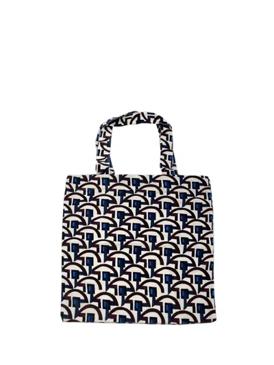 Laura Urbinati Blue Printed Tote