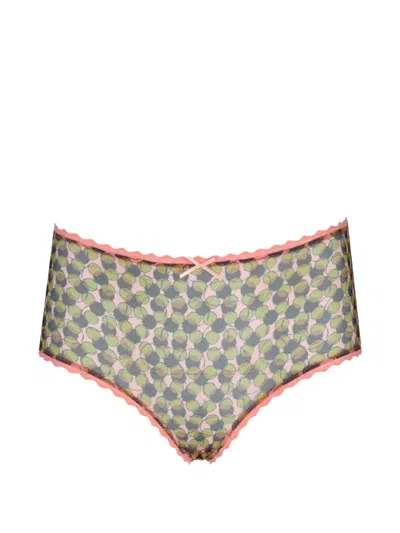 Laura Urbinati Dot-print Tulle Culottes In Pink