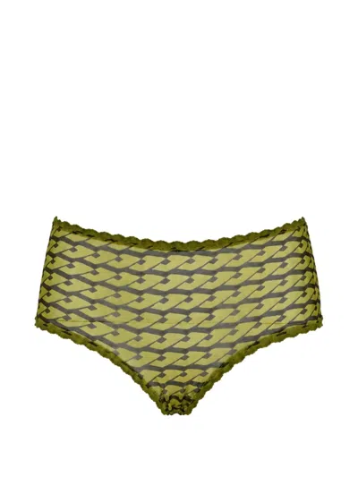 Laura Urbinati 기하학 프린트 복서 브리프 In Green