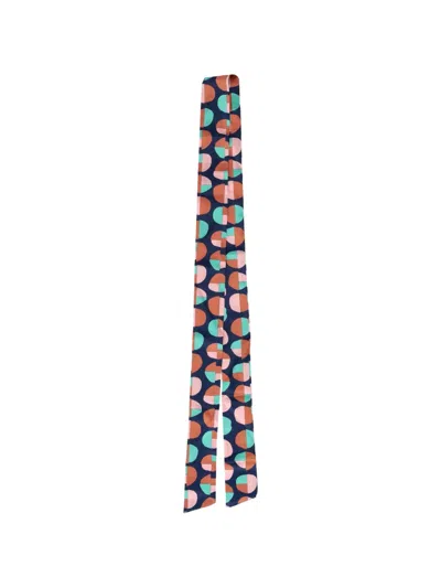 Laura Urbinati Geometric-print Satin Belt In Multi
