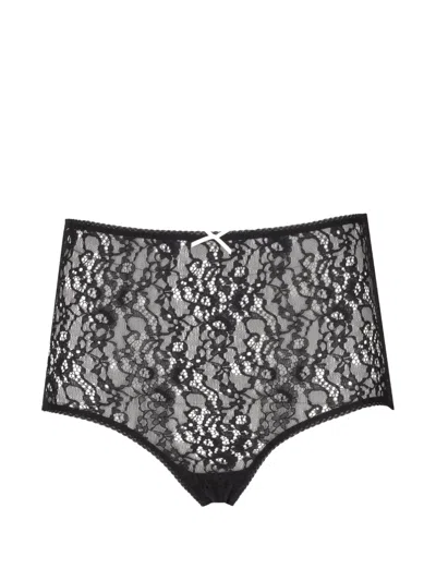 Laura Urbinati Lace-panel Briefs In Black
