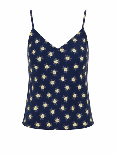 Laura Urbinati Shirt Camelia Print In Blue