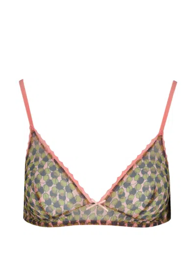 Laura Urbinati Polka-dot Tulle Bra In Multi