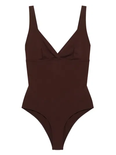 Laura Urbinati Sormonto Swimsuit In Brown