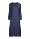 Laura Urbinati Woman Midi Dress Navy Size 8 Silk In Navy