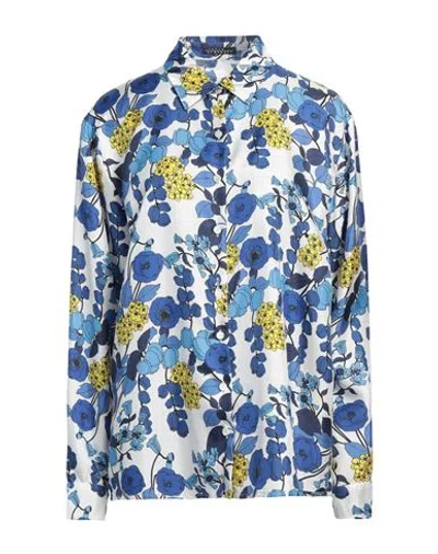 Laura Urbinati Woman Shirt Blue Size 10 Silk