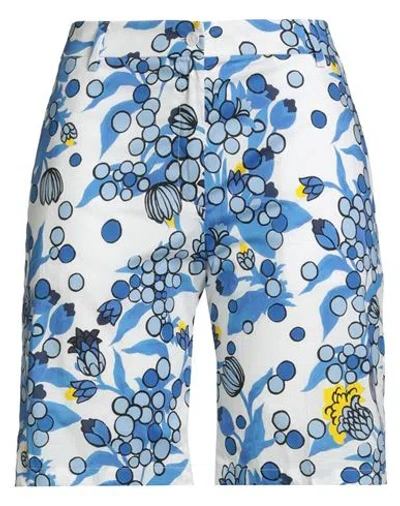 Laura Urbinati Woman Shorts & Bermuda Shorts Light Blue Size 10 Cotton, Elastane