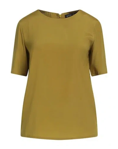 Laura Urbinati Woman Top Lime Green Size 10 Silk, Elastane
