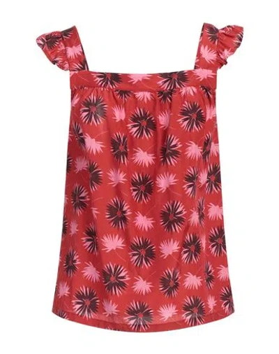 Laura Urbinati Woman Top Red Size 8 Cotton, Silk