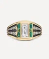 Laura Vann 14ct Gold-plated Vermeil Silver Freya Ring In Multi