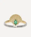 Laura Vann 18ct Gold-plated Silver Pamela Shell Pendant Ring