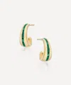 Laura Vann 18ct Gold-plated Vermeil Silver Bea Baguette Hoop Earrings