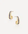 Laura Vann 18ct Gold-plated Vermeil Silver Bea Baguette Hoop Earrings