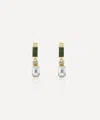 Laura Vann 18ct Gold-plated Vermeil Silver Column Emerald Cut Drop Earrings