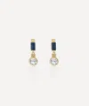Laura Vann 18ct Gold-plated Vermeil Silver Column Lapis Drop Earrings