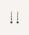 Laura Vann 18ct Gold-plated Vermeil Silver Column Longline Agate Drop Earrings