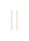Laura Vann Column Longline 18kt Gold Vermeil Drop Earrings