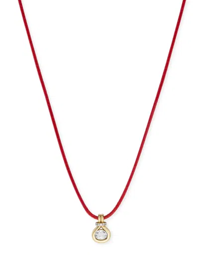 Laura Vann Felicity 18kt Gold-plated Cord Necklace In Red