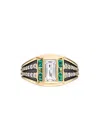 Laura Vann 14ct Gold-plated Vermeil Silver Freya Ring In Brown