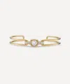 Laura Vann Gold-plated Gaia White Topaz Bangle Bracelet
