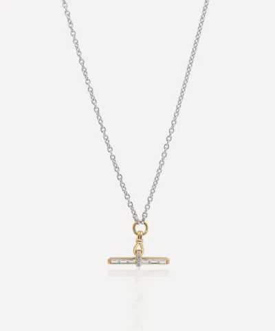 Laura Vann Mixed Metal Jeanie T-bar Pendant Necklace