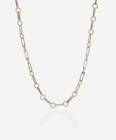 Laura Vann Mixed Metal Two-tone Twisted Link Chain Necklace