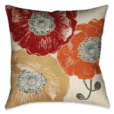 Laural Home A Poppy's Touch Iii Indoor Decorative Pillow