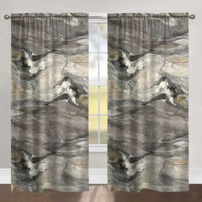 Laural Home Abstract Blackout Curtain Panels