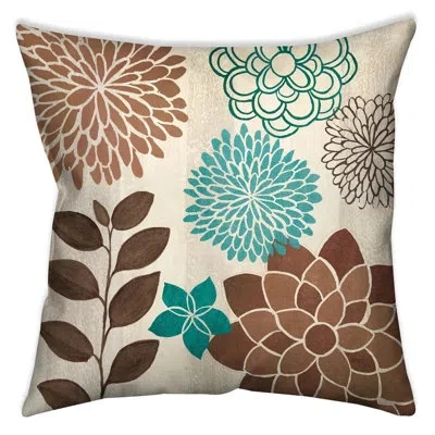 Laural Home Abstract Garden Blue I Indoor Decorative Pillow