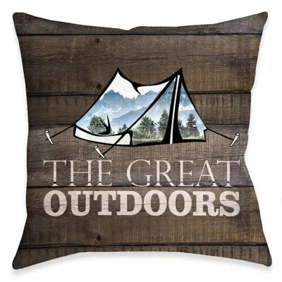 Laural Home Adventure Polyester Indoor/outdoor Throw Pillow In Brown