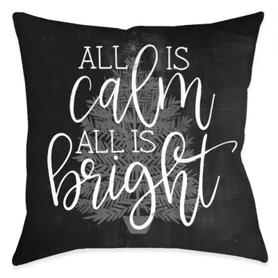 Laural Home All Is Calm And Bright Indoor Pillow In Multi