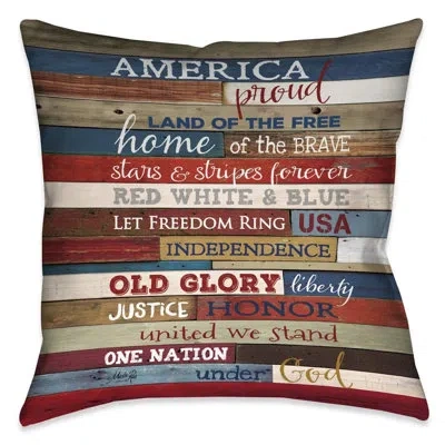 Laural Home America Proud Indoor Decorative Pillow In Multi