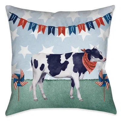 Laural Home American Barn Ii Polyester Throw Pillow In Green