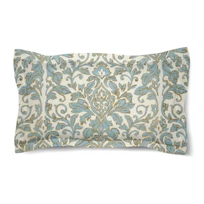 Laural Home Antique Damask Microfiber Sham In Blue