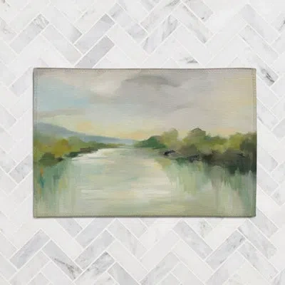 Laural Home April River Chenille Accent Rug By  In Tan;green